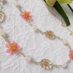 ビーズネックレス「Crab apple」（ピンク）2nd