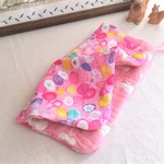 限定*ループ付*8重ガーゼハンカチタオル*ピンクchoucho*