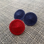 ［リクエスト品］163▽糸ボタンのピアス(red,navy)