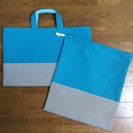 【N-moon様専用】ターコイズブルーのレッスンバッグと体操服袋のセット