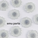艶消しclear flower small silver 6p