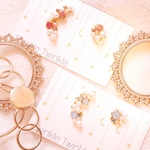 Twinkle moon ビジュー ピアス イヤリング イヤーカフ