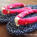 椿(つばき)の鼻緒の布ぞうり