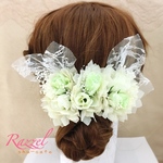 かすみ草 髪飾り ヘッドパーツ ヘッドドレス ヘアパーツ ローズ あじさい ウェディング 二次会 パーティ おしゃれさん フラワーアクセ 卒業式