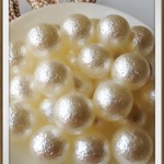 10mm 80個 穴なし 上質コットンパール風