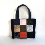 紬の小さめ手提げバッグ【着物リメイク】