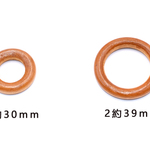 N861_2  30個 ウッドパーツ 丸フレーム 30mm/39mm ブラウン  3X【10ヶ】