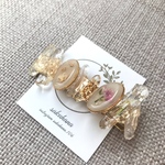  鉱石×オーバル【ヘアクリップ 】 white
