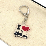 I LOVE 黒ネコ アクリルキーホルダー