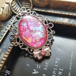 sale★きらきらピンクのネックレス