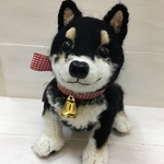 オーダーメイドhappymame17様専用ページ黒柴犬あみぐるみ
