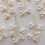 《2pcs》パールの枝チャーム