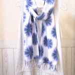 花もよう#1＊雪花絞りの日本製コットンストール