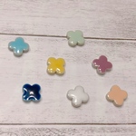 ❈カラフル❈ お花のタイルピアス・イヤリング