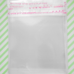 テープ付OPP袋　8×10cm　200枚　クリスタル袋