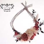 ソーラーローズのホワイトドロップリース❃プリザーブドフラワーアレンジメント