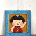 羊毛フェルトの額絵（金太郎３）
