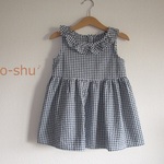 ９０衿フリルワンピース♪ギンガム