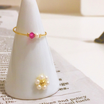 【♡×130】スワロとパールのシンプルリング