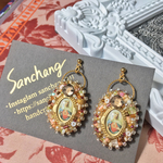 ビーズ刺繍 ピアス