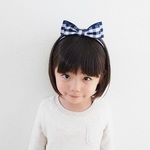 【再販3】全4タイプ・ギンガムチェックのリボンカチューシャ🎀受注生産【子供用】