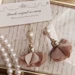 コットンパール♡フラワータッセルk16gpピアス/イヤリング
