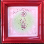 シードオブライフ＋ヲシテ文字あうわ＋ありがとうミニ額縁入りアート