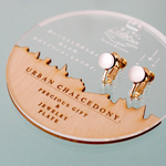 (新作)ピアス/イアリング&飾れるジュエリープレート " URBAN CHALCEDONY. " (受注制作・送料無料)