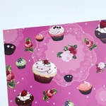 送料無料 オリジナル デザインペーパー cupcake&lace ピンク 10枚