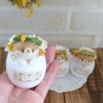 ミモザの花冠 イーターしばちゃん🐶羊毛フェルト