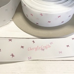 ピンクホイルリボン柄のリボン🎀WHITE