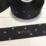 ピンクホイルリボン柄のリボン🎀BLACK