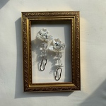 フラワー パール   シルバー ピアス  イヤリング