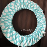 フープカバー ミントグリーン マカロンドット