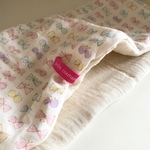 SALE■再販■8重ガーゼハンカチ■小さなちょうちょribbon*大判ピンク