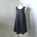 ri様用　黒×グレーの葉っぱ（リップル）横ボタンのふんわりすっきりエプロンドレス　93