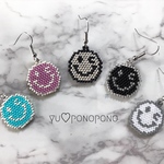 Wink smile pierce earring(silver)