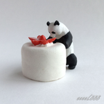 パンダ　ミニホールケーキ　ミニチュア