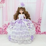 リカちゃん お姫様ドレス 一点物☆パープル