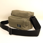 カーキ色無地生地　ダブルショルダーバッグ♪　Fm2 Lab.