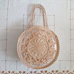【受注製作】PVC＋ドイリーのサークルBAG＊ナチュラル