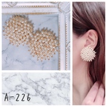【A-226】つぶつぶパール♡ゴージャスピアス ～結婚式にも♡～