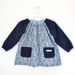 シックな花柄☆お姉さんのスモック110cm