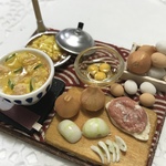 hand made ミニチュア ドールハウス 親子丼作りセット