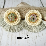 再販♥️大人COOLフリンジ刺繍＊ライトグレー