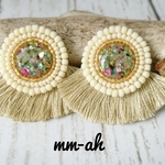 再販♥️大人COOLフリンジ刺繍＊ライトベージュ