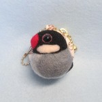 文鳥さんマカロンポーチ　コインケース・アクセサリーケースetc