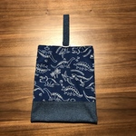 恐竜×デニム風の上靴入れ