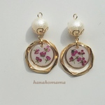 ドライフラワー入り♡レジンピアス（イヤリング）
