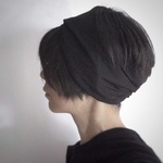 ターバンなヘアバンド　黒B 